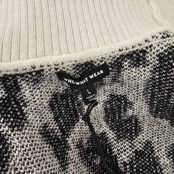 Who what wear animal print open front cardigan size LARGE - Picture 5 of 10